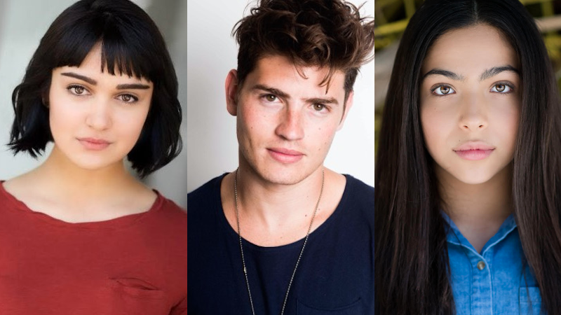 Ariela Barer, Gregg Sulkin, and Allegra Acosta. All images via Marvel.